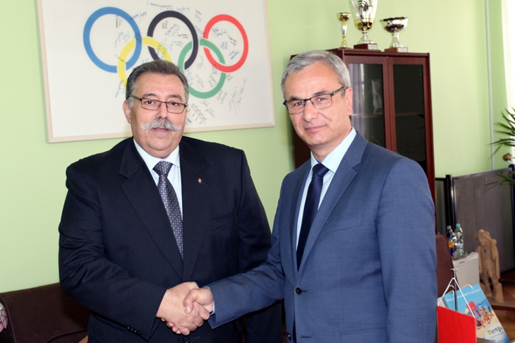 Slim Ben Jaâfar, Ambasador Tunezji w Warszawie, był gościem Andrzeja Biernata, Ministra Sportu i Turystyki