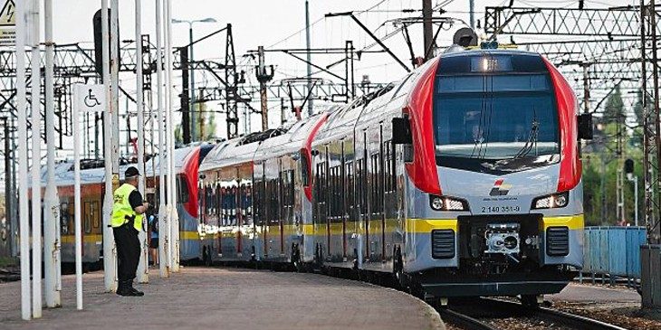 Pociąg na stacji Łódź Kaliska