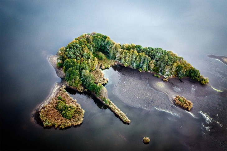 Stawy Milickie z lotu ptaka