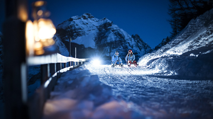 Sanki w Dolinie Stubai