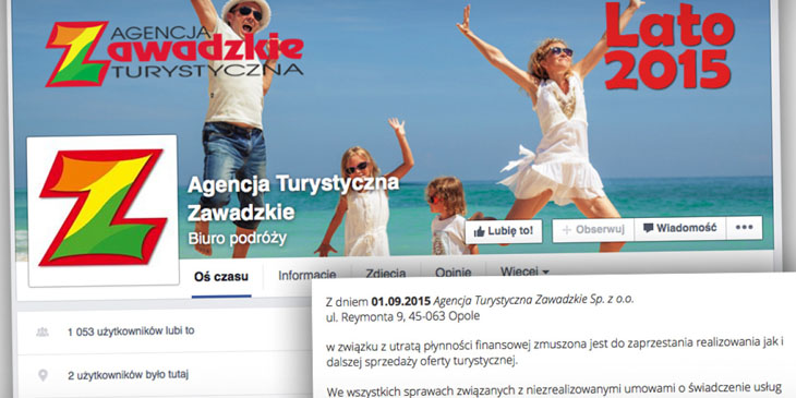 Koniec Agencji Turystycznej ZAWADZKIE