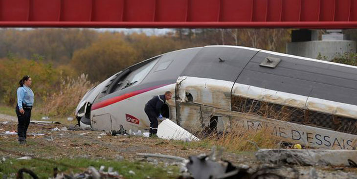 Wykolejenie pociągu TGV