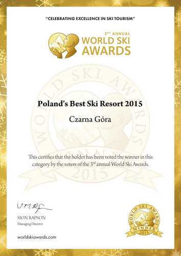 Czarna Góra polskim zwycięzcą World Ski Awards