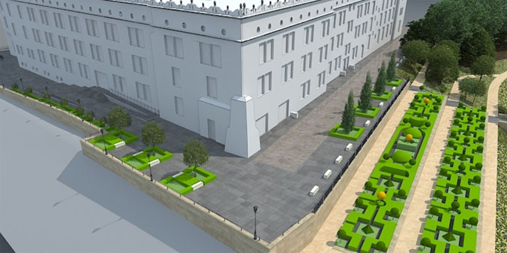 Piękne tarasy na Zamku Książąt Pomorskich w Szczecinie