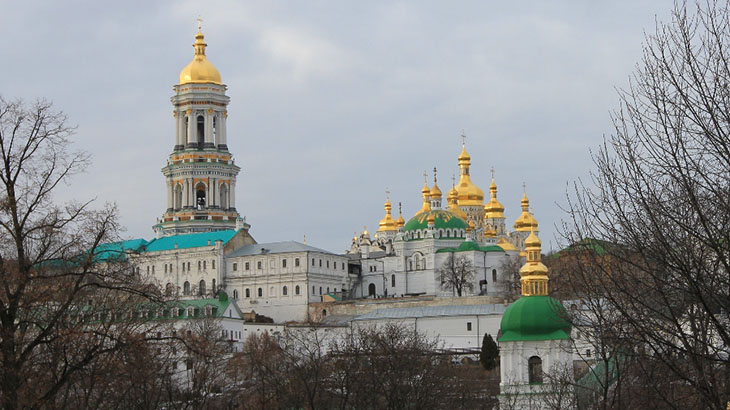 Ławra Peczerska, widok od strony Dniepru