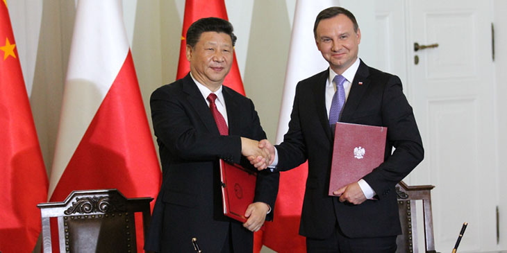 Xi Jinping, przewodniczący Chińskiej Republiki Ludowej i Andrzej Duda, prezydent RP