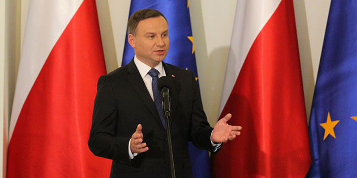 Prezydent RP Andrzej Duda na Kongresie Organizacji Małych i Średnich Przedsiębiorstw, 15 czerwca 2016 r.