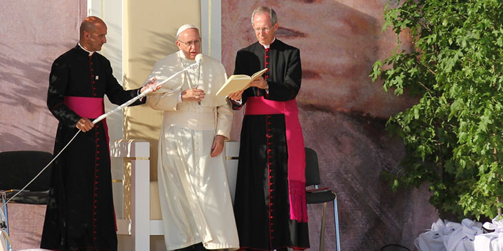 Papież Franciszek na Błoniach krakowskich, 29 lipca 2016 r.