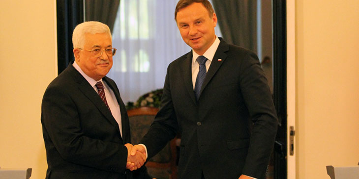 Warszawa, 6 września 2016 r. - Mahmud Abbas i Andrzej Duda.