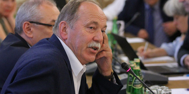 Ryszard Proksa, przewodniczący Prezydium Krajowej Sekcji Oświaty i Wychowania NSZZ "Solidarność".