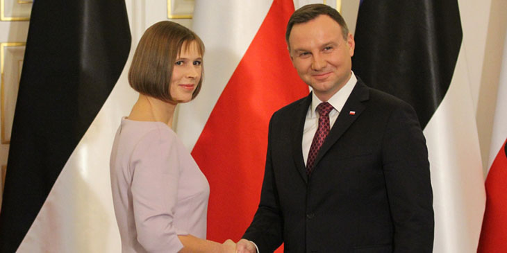 Kersti Kaljulaid, prezydent Estonii i Andrzej Duda, prezydent RP.