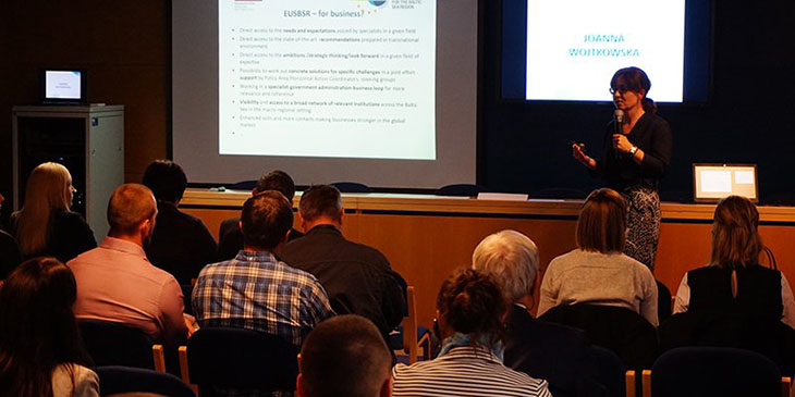 Seminarium pt. "Korzyści dla biznesu z udziału w projektach unijnych w ramach Strategii Bałtyckiej"