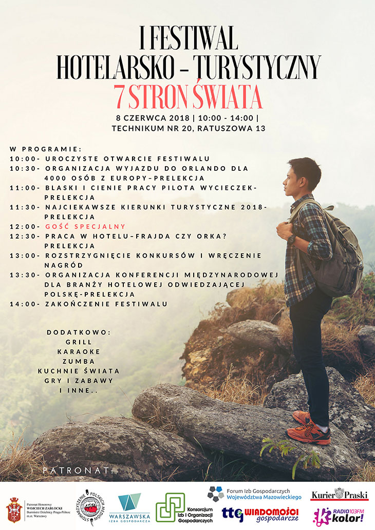 I Festiwal Turystyczno-Hotelarski - Warszawa, 8 czerwca 2018