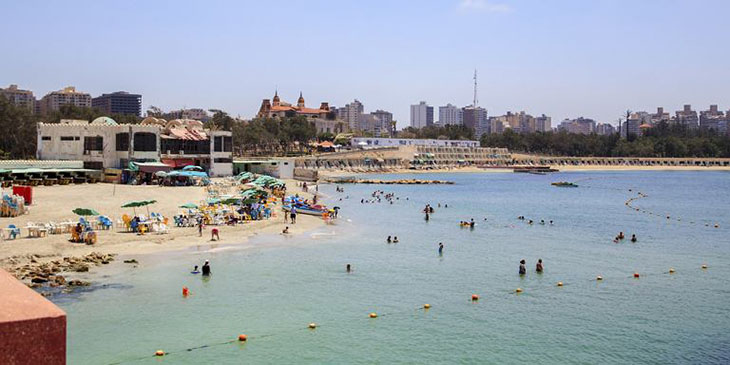 Plaża w Aleksandrii w Egipcie