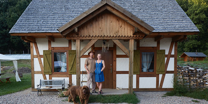 Barbara i Bartosz Idczakowie, właściciele Lawendowej Osady (foto: Konrad Królikowski)