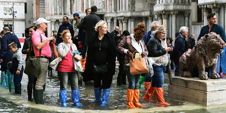 Powódź "acqua alta" w Wenecji