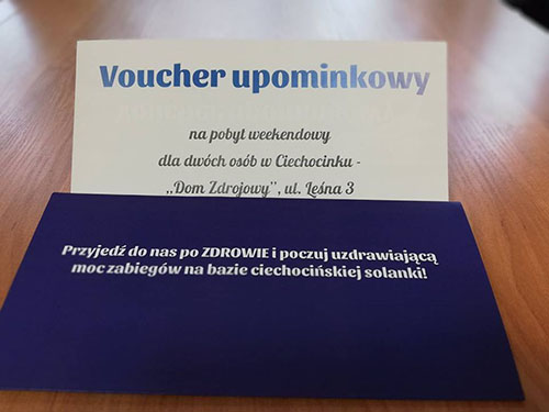 Voucher na weekendowy pobyt dla dwóch osób w Ciechocinku
