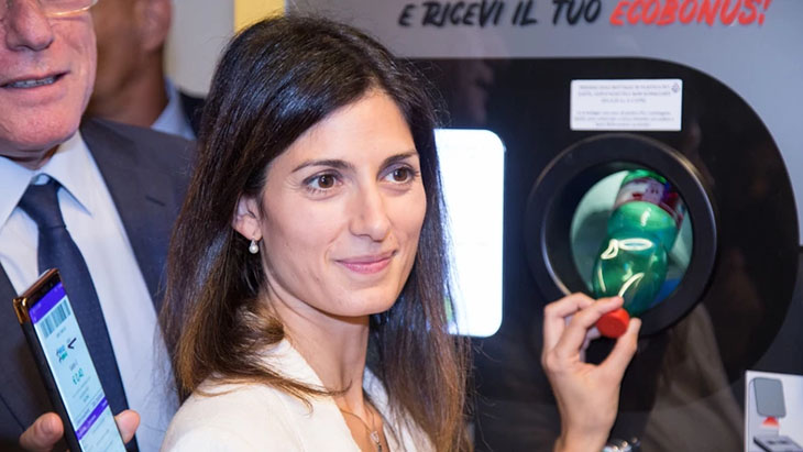Burmistrz miasta Virginia Raggi w Rzymie