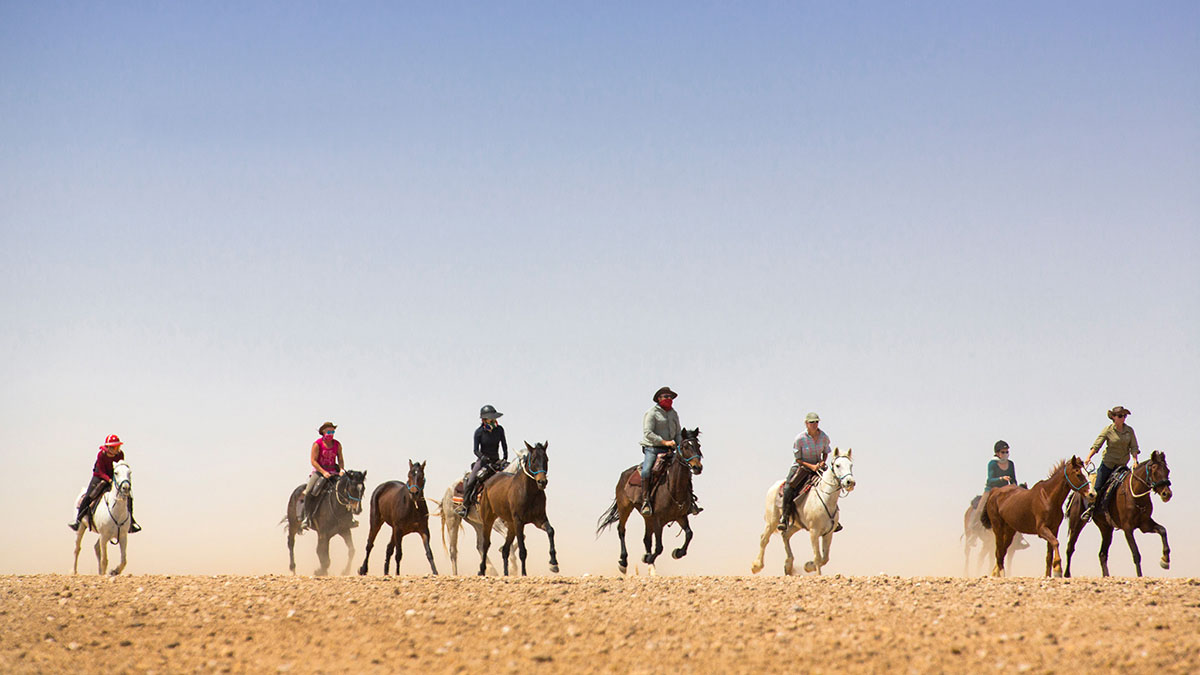 Końskie safari w Namibii