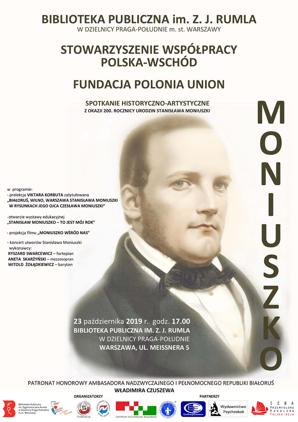 Spotkanie historyczno-artystyczne z okazji 200. Rocznicy urodzin Stanisława Moniuszki