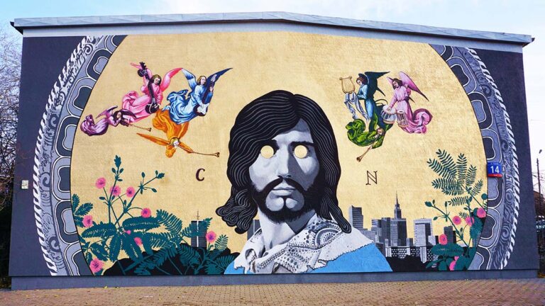 Mural warszawskiego artysty Bruno Althamera