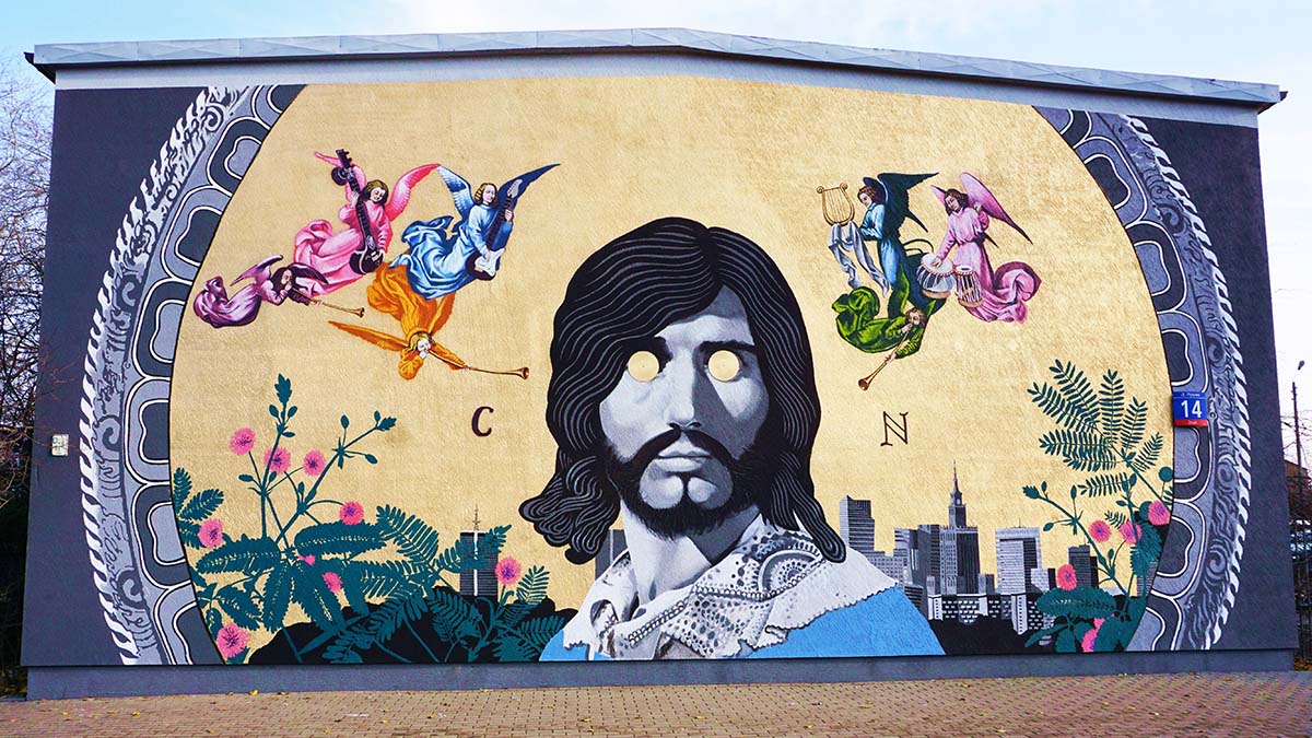 Mural warszawskiego artysty Bruno Althamera
