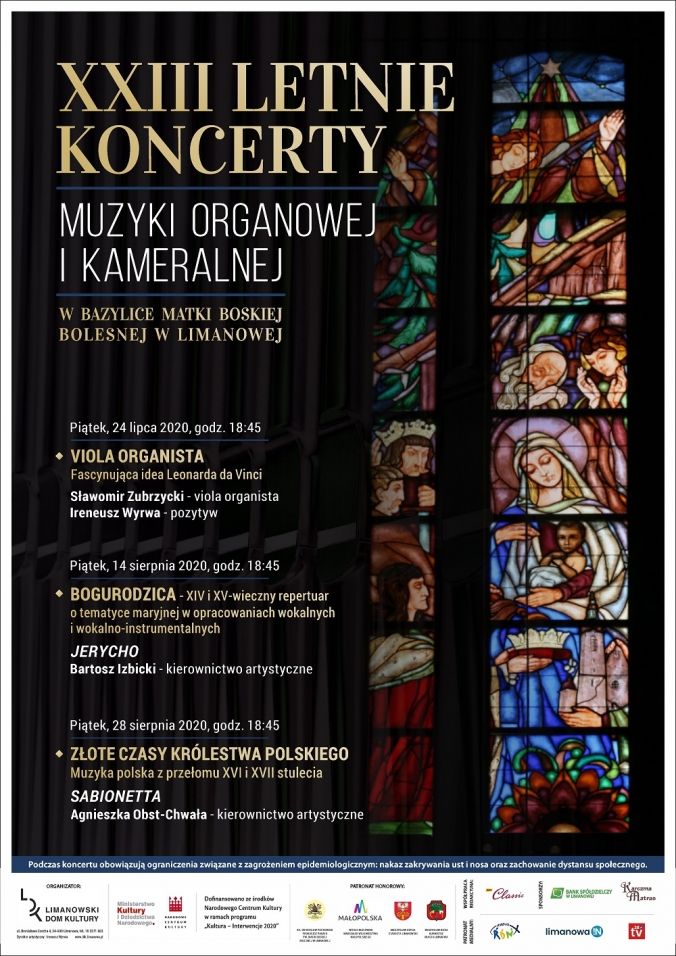 XXIII Letnie Koncerty Muzyki Organowej i Kameralnej w Limanowej