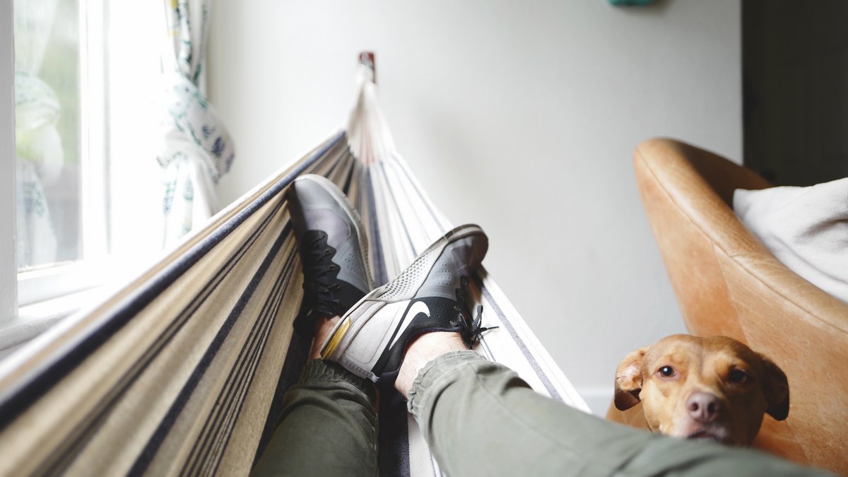 Mężczyzna w hamaku