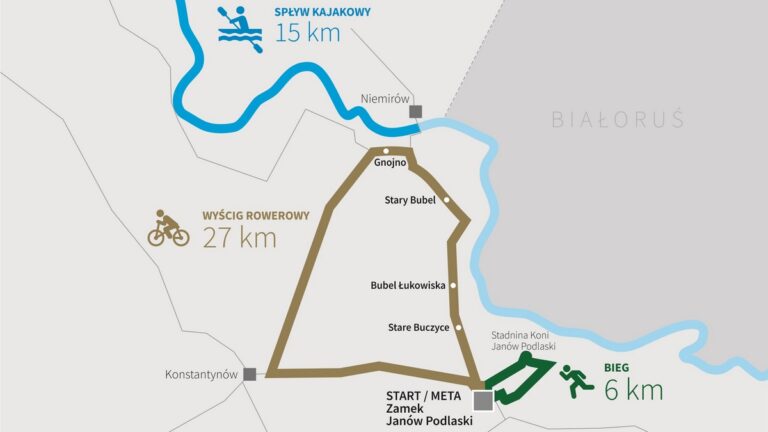 Trasa IV Triathlon i Paratriathlon Kraina Bugu 2021