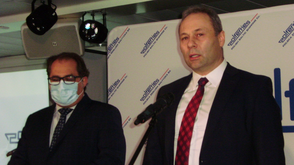 Marek Gróbarczyk oraz Andrzej Madejski podczas konferencji prasowej.