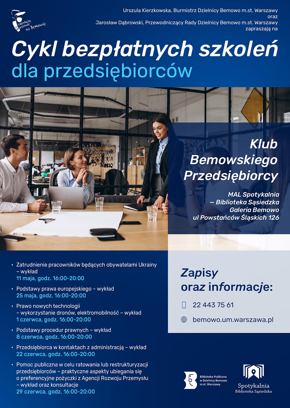 Darmowe szkolenia w ramach „Klubu Bemowskich Przedsiębiorców”