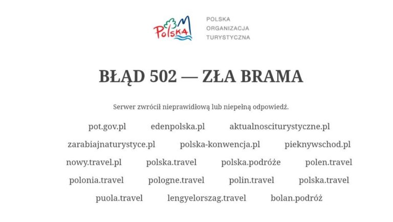 Błąd 502 POT