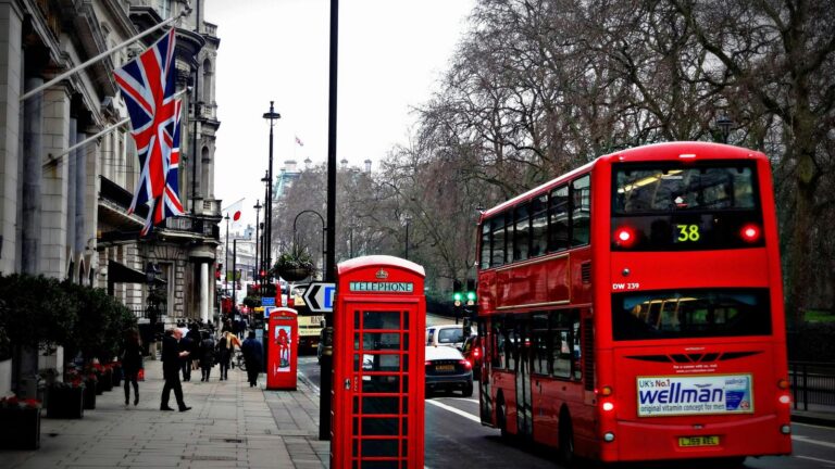Wielka brytania autobus i budka
