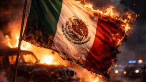 Płonąca flaga Meksyku